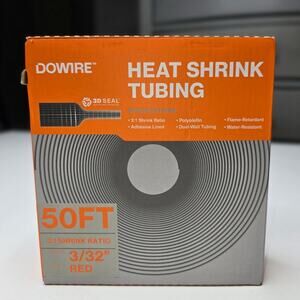 50ft 1/8-inch 31 Ratio Marine Grade Adhesive Lined Heat Shrink Tubing Black